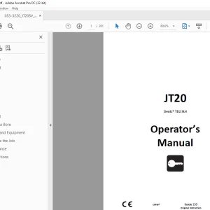 Ditch Witch JT20 Deutz® TD2.9L4 Operator’s Manual 053-3220 PDF