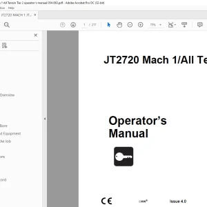Ditch Witch JT2720 Mach 1/All Terrain Operator's Manual 054-063 PDF