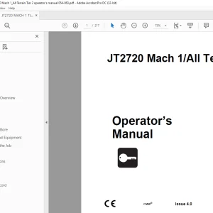 Ditch Witch JT2720 Mach 1 / All Terrain Operator’s Manual 054-063 PDF