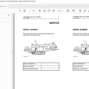Ditch Witch JT2720 Mach 1/All Terrain Operator's Manual 054-063 PDF