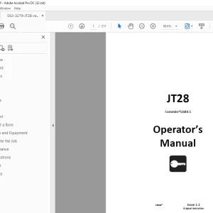 Ditch Witch JT28 Cummins®QSB4.5 Operator's Manual 053-3279 PDF