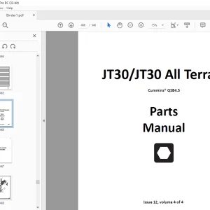 Ditch Witch JT30 / JT30 All Terrain Parts Manual 053-2835 PDF