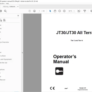 Ditch Witch JT30 / JT30 All Terrain Operator’s Manual 053-2544 PDF