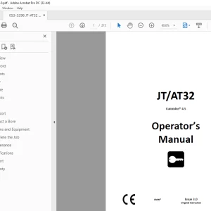 Ditch Witch JT32 / AT32 Cummins® 4.5 Operator’s Manual 053-3298 PDF