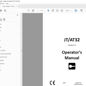 Ditch Witch JT32 / AT32 Cummins® 4.5 Operator’s Manual 053-3298 PDF
