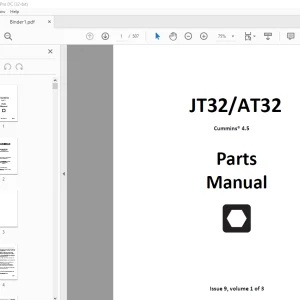 Ditch Witch JT32 / AT32 Cummins 4.5 Parts Book 053-3253 PDF