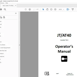 Ditch Witch JT40 / AT40 Cummins® B4.5 Operator's Manual 053-3340 PDF