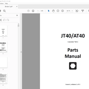 Ditch Witch JT40 / AT40 Cummins® B4.5 Parts Manual 053-3284 PDF