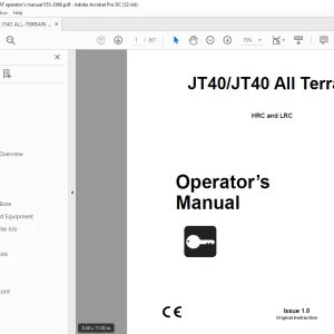Ditch Witch JT40 / JT40 All Terrain Operator’s Manual 053-2966 PDF
