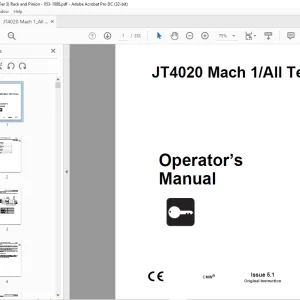 Ditch Witch JT4020 Mach 1 / All Terrain Operator's Manual 053-1088 PDF