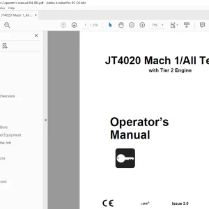 Ditch Witch JT4020 Mach 1 / All Terrain Operator's Manual 054-082 PDF
