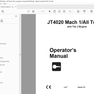 Ditch Witch JT4020 Mach 1/All Terrain Operator’s Manual 054-082 PDF