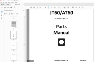 Ditch Witch JT60 AT60 Cummins QSB 6.7 Parts Manual 053-2793 PDF