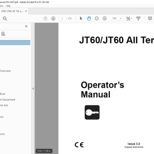 Ditch Witch JT60 / JT60 All Terrain Operator's Manual 053-2547 PDF