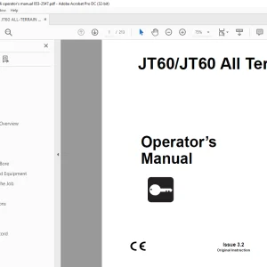 Ditch Witch JT60 / JT60 All Terrain Operator’s Manual 053-2547 PDF