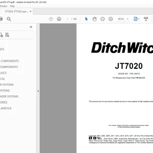 Ditch Witch JT7020 Parts Manual 053-473 PDF
