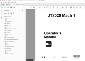 Ditch Witch JT8020 Mach 1 Operator’s Manual 054-142 PDF