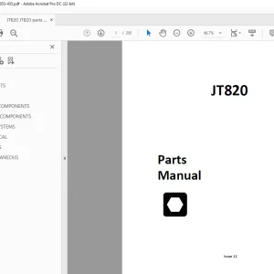 Ditch Witch JT820 Parts Manual 053-435 PDF