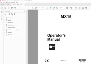 Ditch Witch MX15 Operator's Manual PN 054-109 - PDF DOWNLOAD