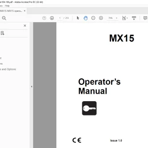 Ditch Witch MX15 Operator's Manual PN 054-109 - PDF DOWNLOAD