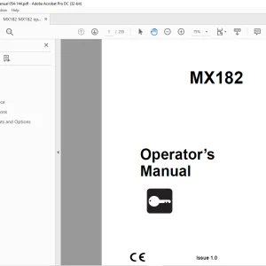 Ditch Witch MX182 Operator's Manual PN 054-144 - PDF DOWNLOAD