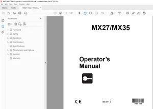 Ditch Witch MX27 / MX35 Operator's Manual SN 054-108 - PDF DOWNLOAD