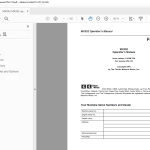 Ditch Witch MX352 Operator's Manual PN 054-133 - PDF DOWNLOAD