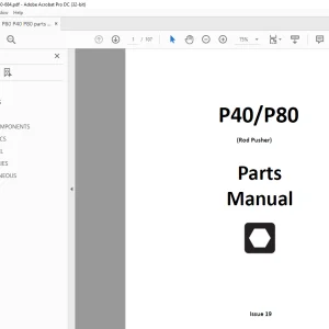 Ditch Witch P40/P80 (Rod Pusher) Parts Manual 050-684 PDF