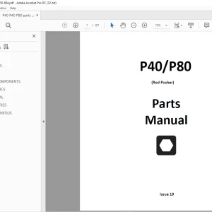 Ditch Witch P40/P80 (Rod Pusher) Parts Manual 050-684 PDF