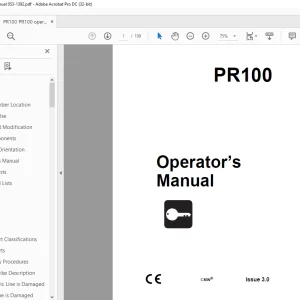 Ditch Witch PR100 Operator’s Manual 053-1392 PDF