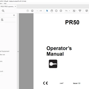 Ditch Witch PR50 Operator’s Manual 053- 1100 PDF