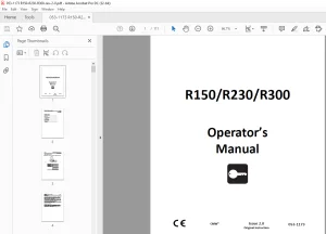 Ditch Witch R150 R230 R300 Operator's Manual 053-1173 - PDF
