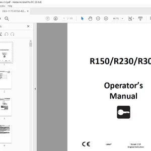 Ditch Witch R150 R230 R300 Operator's Manual 053-1173 - PDF