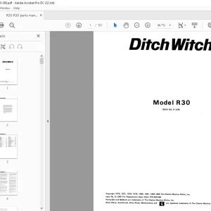 Ditch Witch R30 Parts Manual 050-560 - PDF DOWNLOAD