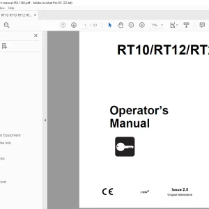 Ditch Witch RT10 / RT12 / RT24 Tractor Operator’s Manual 053-1362 PDF