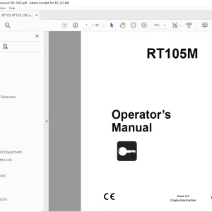 Ditch Witch RT105M Tractor Operator's Manual 053-2943 - PDF DOWNLOAD