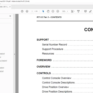 Ditch Witch RT115 Tier 3 Tractor Operator's Manual 053-1214 PDF