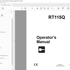 Ditch Witch RT115Q Operator's Manual 053-2255 - PDF DOWNLOAD