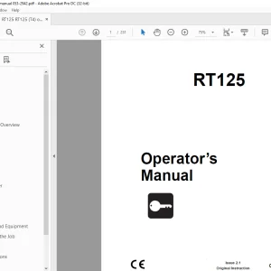 Ditch Witch RT125 Operator's Manual 053-2942 - PDF DOWNLOAD