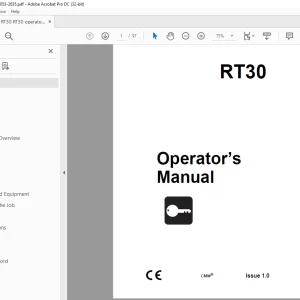 Ditch Witch RT30 Operator’s Manual 053-2635 - PDF DOWNLOAD