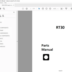 Ditch Witch RT30 Parts Manual 053-2600 - PDF DOWNLOAD