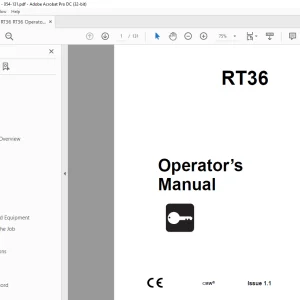 Ditch Witch RT36 Tractor Operator’s Manual 054-131 - PDF DOWNLOAD