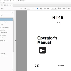 Ditch Witch RT45 Tier 4 Tractor Operator’s Manual 053-2746 - PDF