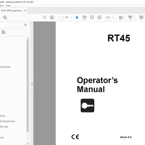 Ditch Witch RT45 Tractor Operator’s Manual 053-1982 - PDF DOWNLOAD