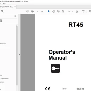 Ditch Witch RT45 Tractor Operator’s Manual 053-1982 - PDF DOWNLOAD