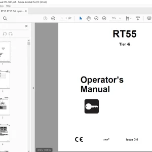 Ditch Witch RT55 Tier 4i Tractor Operator's Manual 053-1297 PDF