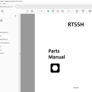 Ditch Witch RT55H Tractor Parts Manual 053-118 - PDF DOWNLOAD