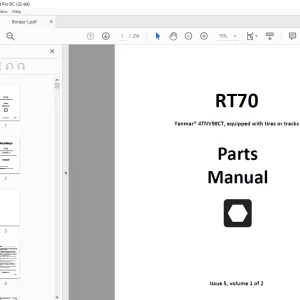 Ditch Witch RT70 Parts Manual 053-3274 - PDF