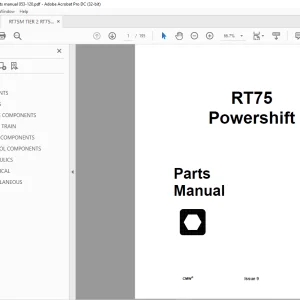 Ditch Witch RT75 Powershift Parts Manual 053-120 PDF