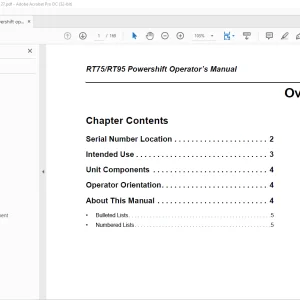 Ditch Witch RT75 / RT95 Powershift Tier 2 Operators Manual 054-127 PDF
